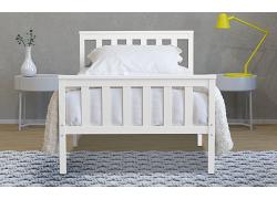 3ft Single Marnel White Wood Painted Bed Frame 2